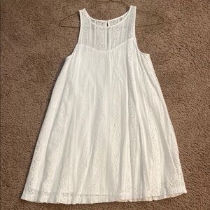 Abercrombie & Fitch White Lace Midi Dress